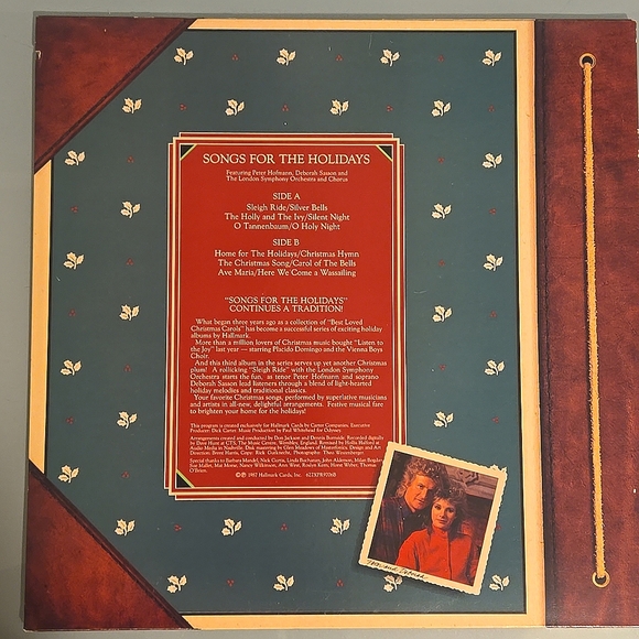 Hallmark Presents: Songs For The Holidays / 1987 Vinyl LP VG - Picture 2 of 7